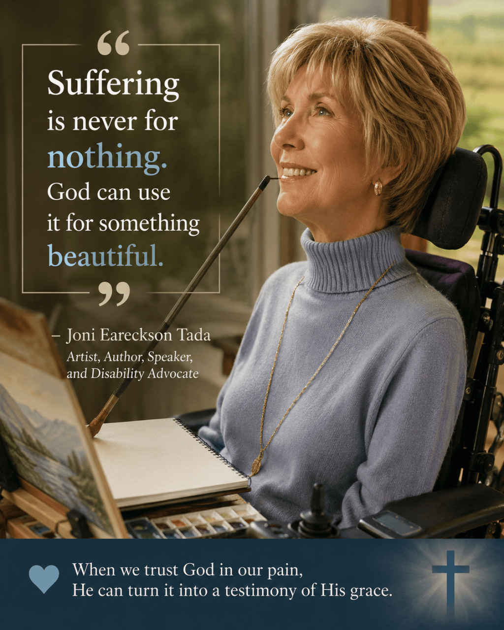 जोनी एरिक्सन टाडा (Joni Eareckson Tada): दुःख में परमेश्वर के उद्देश्य पर भरोसा करना